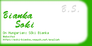 bianka soki business card